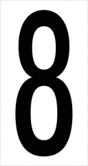 Tape Logic - 3-1/2" Long, Black/White Vinyl Numbers - For Multi-Use - Apex Tool & Supply