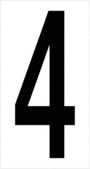 Tape Logic - 3-1/2" Long, Black/White Vinyl Numbers - For Multi-Use - Apex Tool & Supply