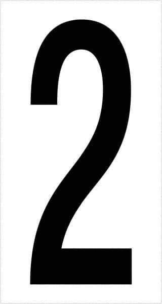 Tape Logic - 3-1/2" Long, Black/White Vinyl Numbers - For Multi-Use - Apex Tool & Supply