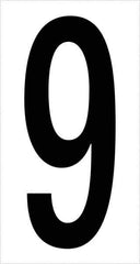 Tape Logic - 3-1/2" Long, Black/White Vinyl Numbers - For Multi-Use - Apex Tool & Supply