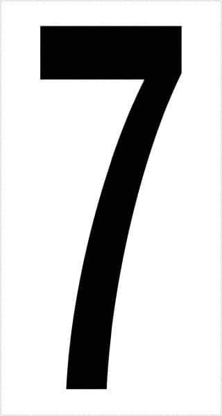 Tape Logic - 3-1/2" Long, Black/White Vinyl Numbers - For Multi-Use - Apex Tool & Supply