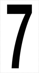 Tape Logic - 3-1/2" Long, Black/White Vinyl Numbers - For Multi-Use - Apex Tool & Supply