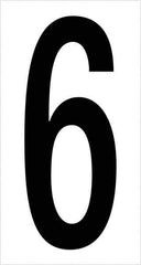 Tape Logic - 3-1/2" Long, Black/White Vinyl Numbers - For Multi-Use - Apex Tool & Supply