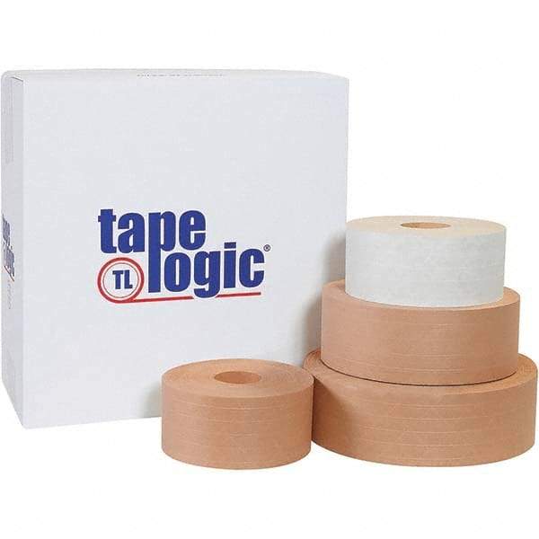 Tape Logic - 72mm x 375' White Water Activated Adhesive Packaging Tape - Paper Backing, 5 mil Thick - Apex Tool & Supply