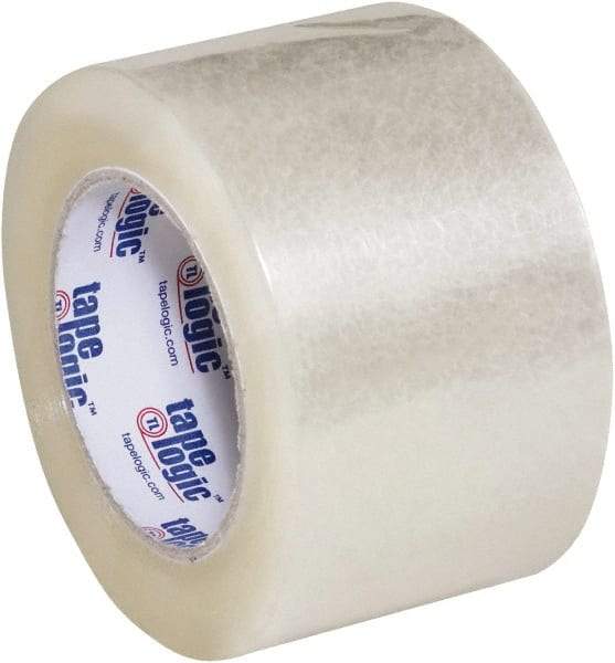 Tape Logic - 3" x 110 Yd Clear Acrylic Adhesive Packaging Tape - Polypropylene Film Backing, 2.6 mil Thick, 24.7 Lb Tensile Strength - Apex Tool & Supply