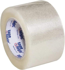 Tape Logic - 3" x 110 Yd Clear Acrylic Adhesive Packaging Tape - Polypropylene Film Backing, 2.6 mil Thick, 24.7 Lb Tensile Strength - Apex Tool & Supply