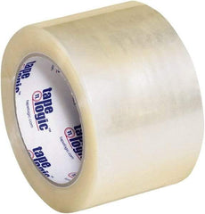 Tape Logic - 3" x 110 Yd Clear Hot Melt Adhesive Packaging Tape - Polypropylene Film Backing, 1.9 mil Thick, 22 Lb Tensile Strength - Apex Tool & Supply