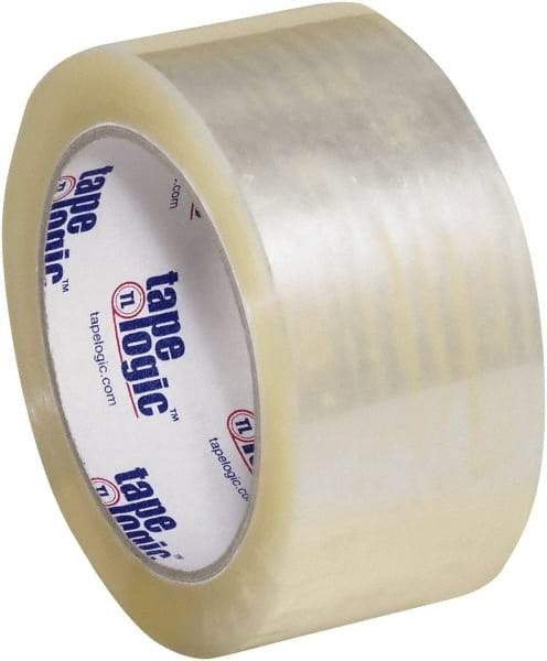 Tape Logic - 2" x 55 Yd Clear Hot Melt Adhesive Packaging Tape - Polypropylene Film Backing, 3 mil Thick, 45 Lb Tensile Strength - Apex Tool & Supply