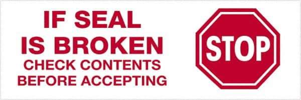 Tape Logic - 3" x 110 Yd Red & White Acrylic Adhesive Packaging Tape - Polypropylene Film Backing, 2.2 mil Thick, 21.4 Lb Tensile Strength - Apex Tool & Supply