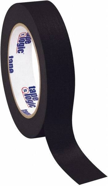 Tape Logic - 1" Wide x 60 Yd Long Black Crepe Paper Masking Tape - 4.9 mil Thick - Apex Tool & Supply