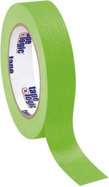 Tape Logic - 1" Wide x 60 Yd Long Green Crepe Paper Masking Tape - 4.9 mil Thick - Apex Tool & Supply