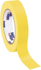 Tape Logic - 1" Wide x 60 Yd Long Yellow Crepe Paper Masking Tape - 4.9 mil Thick - Apex Tool & Supply