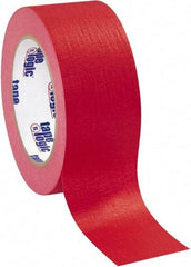 Tape Logic - 2" Wide x 60 Yd Long Red Crepe Paper Masking Tape - 4.9 mil Thick - Apex Tool & Supply
