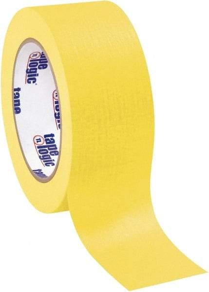 Tape Logic - 2" Wide x 60 Yd Long Yellow Crepe Paper Masking Tape - 4.9 mil Thick - Apex Tool & Supply