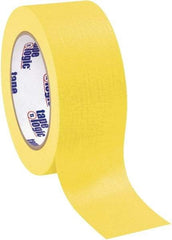 Tape Logic - 2" Wide x 60 Yd Long Yellow Crepe Paper Masking Tape - 4.9 mil Thick - Apex Tool & Supply
