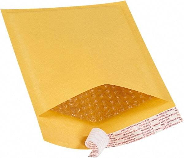 Made in USA - 10" Long x 6" Wide Peel-Off Self-Seal Bubble Mailer - Kraft - Apex Tool & Supply