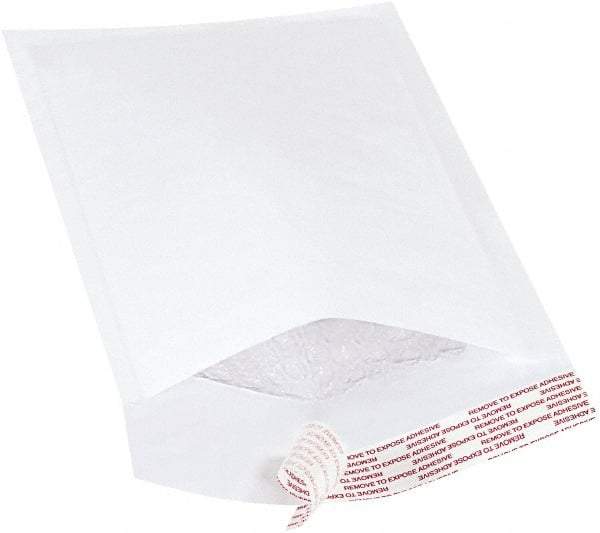 Made in USA - 10" Long x 5" Wide Peel-Off Self-Seal Bubble Mailer - White - Apex Tool & Supply