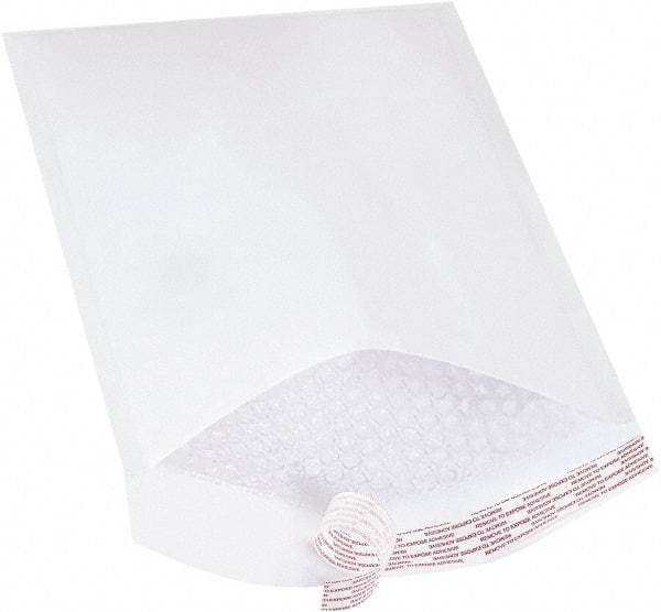 Made in USA - 14-1/2" Long x 9-1/2" Wide Peel-Off Self-Seal Bubble Mailer - White - Apex Tool & Supply