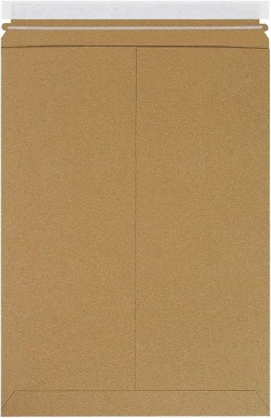 Made in USA - 18" Long x 13" Wide Peel-Off Self-Seal Flat Mailer - Kraft - Apex Tool & Supply