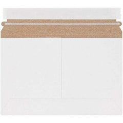 Made in USA - 6" Long x 9-1/2" Wide Peel-Off Self-Seal Flat Mailer - White - Apex Tool & Supply
