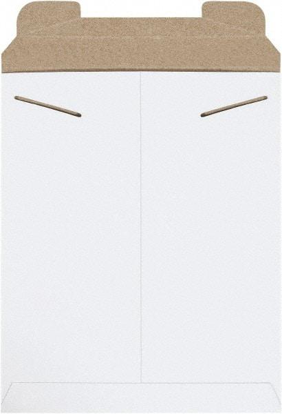 Made in USA - 13-1/2" Long x 11" Wide Regular Flat Mailer - White - Apex Tool & Supply