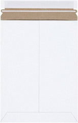 Made in USA - 11-1/2" Long x 9" Wide Peel-Off Self-Seal Flat Mailer - White - Apex Tool & Supply