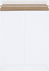 Made in USA - 13-1/2" Long x 11" Wide Peel-Off Self-Seal Flat Mailer - White - Apex Tool & Supply