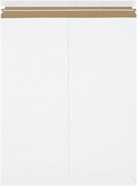 Made in USA - 21" Long x 17" Wide Peel-Off Self-Seal Flat Mailer - White - Apex Tool & Supply