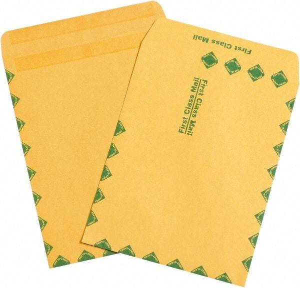 Made in USA - 13" Long x 10" Wide Peel-Off Self-Seal Natural Kraft Envelope - Kraft - Apex Tool & Supply