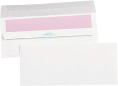 Made in USA - 9-1/2" Long x 4-1/8" Wide Self Seal Plain White Envelope - White - Apex Tool & Supply