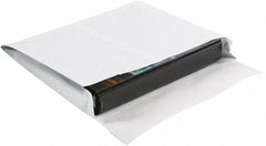Made in USA - 16" Long x 12" Wide Peel-Off Self-Seal Expandable Envelope - White - Apex Tool & Supply