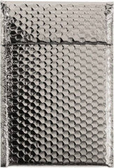 Made in USA - 11" Long x 7-1/2" Wide Peel-Off Self-Seal Bubble Mailer - Silver - Apex Tool & Supply