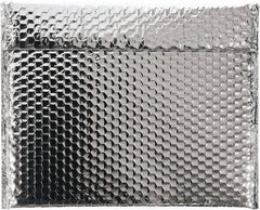Made in USA - 11" Long x 13-3/4" Wide Peel-Off Self-Seal Bubble Mailer - Silver - Apex Tool & Supply