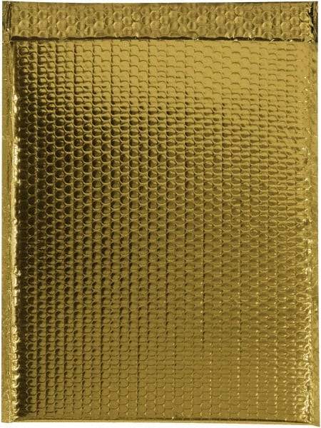 Made in USA - 17-1/2" Long x 13" Wide Peel-Off Self-Seal Bubble Mailer - Gold - Apex Tool & Supply