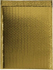 Made in USA - 17-1/2" Long x 13" Wide Peel-Off Self-Seal Bubble Mailer - Gold - Apex Tool & Supply