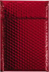Made in USA - 11" Long x 7-1/2" Wide Peel-Off Self-Seal Bubble Mailer - Red - Apex Tool & Supply