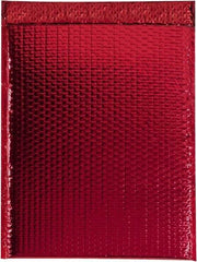 Made in USA - 17-1/2" Long x 13" Wide Peel-Off Self-Seal Bubble Mailer - Red - Apex Tool & Supply