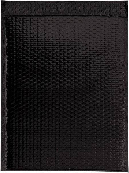 Made in USA - 17-1/2" Long x 13" Wide Peel-Off Self-Seal Bubble Mailer - Black - Apex Tool & Supply