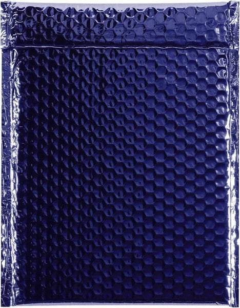 Made in USA - 11-1/2" Long x 9" Wide Peel-Off Self-Seal Bubble Mailer - Blue - Apex Tool & Supply