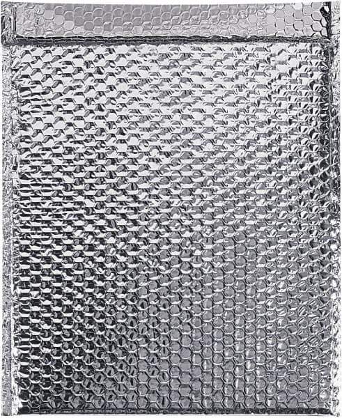 Made in USA - 20" Long x 24" Wide Peel-Off Self-Seal Cooled Bubble Mailer - Silver - Apex Tool & Supply