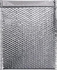 Made in USA - 20" Long x 24" Wide Peel-Off Self-Seal Cooled Bubble Mailer - Silver - Apex Tool & Supply