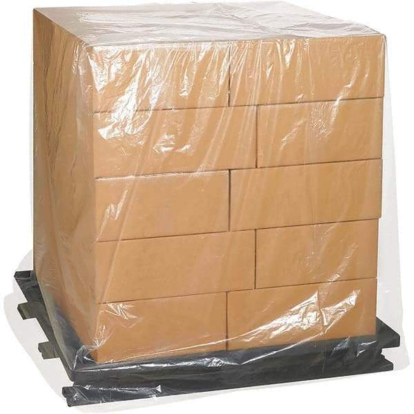 Made in USA - 46" Long x 48" Wide x 72" High Pallet Cover - Clear, Case, 100 Piece - Apex Tool & Supply