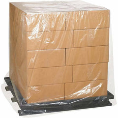 Made in USA - 48" Long x 48" Wide x 72" High Pallet Cover - Clear, Case, 50 Piece - Apex Tool & Supply