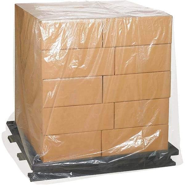 Made in USA - 48" Long x 52" Wide x 60" High Pallet Cover - Clear, Case, 50 Piece - Apex Tool & Supply