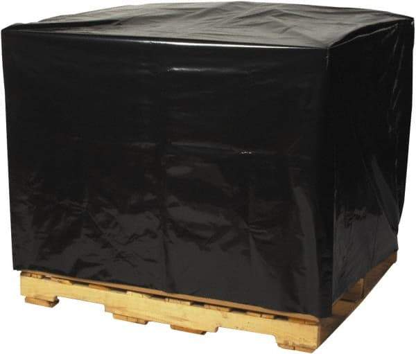 Made in USA - 46" Long x 48" Wide x 72" High Pallet Cover - Black, Case, 50 Piece - Apex Tool & Supply
