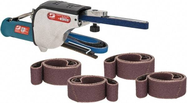 Dynabrade - 1/8 to 1/2 x 24", 20,000 RPM Air Belt Sander - 0.5 hp, 1/4 NPT Inlet, 5,800 SFPM, 31 CFM - Apex Tool & Supply