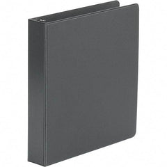 UNIVERSAL - 275 Sheet Capacity, 8-1/2 x 11", Non-View Ring Binder - Polypropylene, Black - Apex Tool & Supply