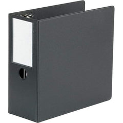 Universal One - 950 Sheet Capacity, 8-1/2 x 11", Non-View Ring Binder - Polypropylene, Black - Apex Tool & Supply