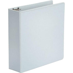 UNIVERSAL - 460 Sheet Capacity, 8-1/2 x 11", View Ring Binder - Polypropylene, White - Apex Tool & Supply