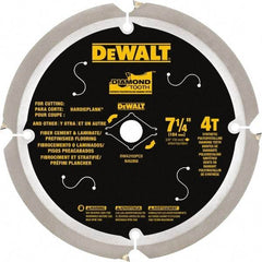 DeWALT - 7-1/4" Diam, 15.88mm Arbor Hole Diam, 16 Tooth Wet & Dry Cut Saw Blade - Steel, Smooth Action, Standard Round Arbor - Apex Tool & Supply